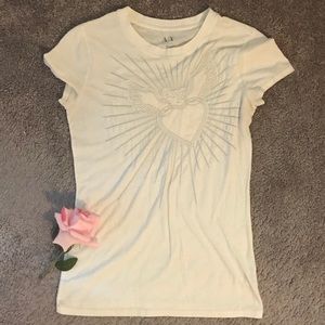 Armani Exchange | Heart with Angel Wings Tee